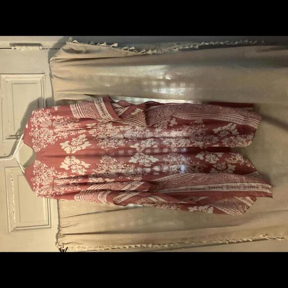 Woven Heart One Size Mauve Kimono - Picture 6 of 8